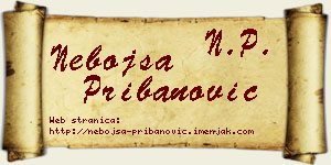 Nebojša Pribanović vizit kartica